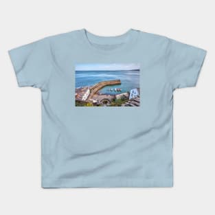 Clovelly Harbour, From Above, Devon, England Kids T-Shirt